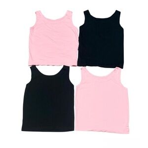 Kids Pink and Black Tank Tops
